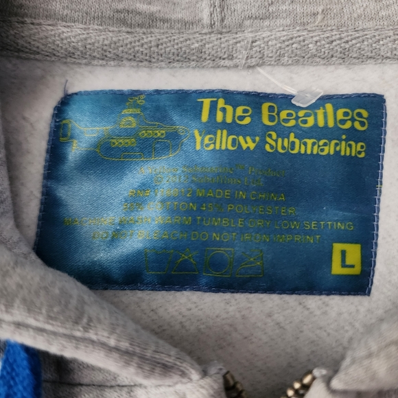 The Beatles The Yellow Submarine zip up Mens size large - Picture 7 of 8